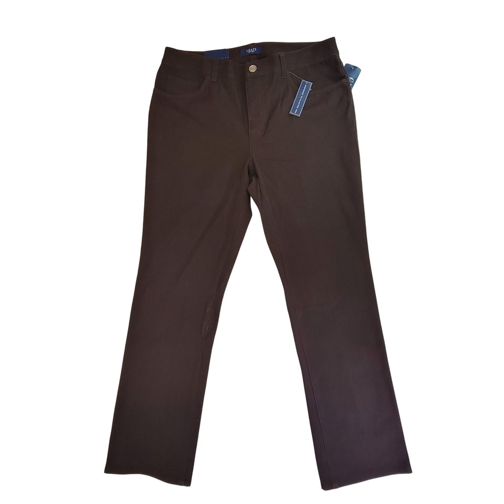 Chaps Women's Brown Casual Pants Size 8 New‎ with Tags Straight Leg